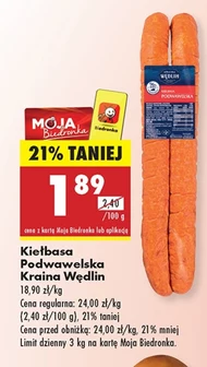 Kiełbasa podwawelska Kraina Wędlin