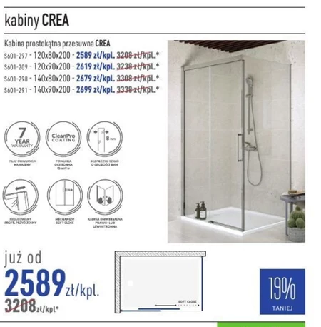 Kabina prysznicowa Crea
