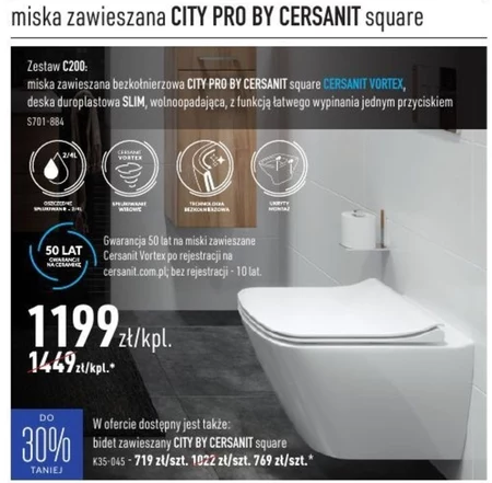 Miska wisząca wc Cersanit