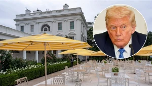 Donald Trump zauważył zniszczenia w Ogrodzie Różanym