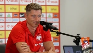 Robert Lewandowski na konferencji
