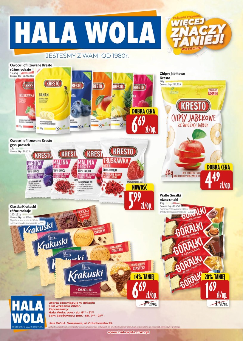 Gazetka promocyjna Hala Wola - ważna od 01. 09. 2025 do 30. 09. 2025