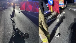 Błonie-Wieś. Wypadek na hulajnodze elektrycznej. Nie żyje dwóch mężczyzn