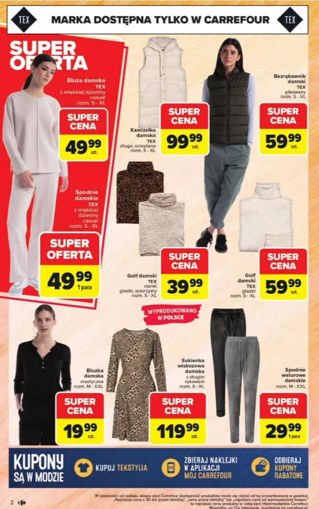 Ubrania damskie jesienne - Carrefour