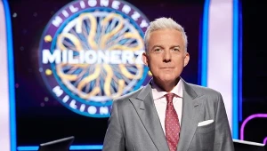 Hubert Urbański na planie "Milionerów"
