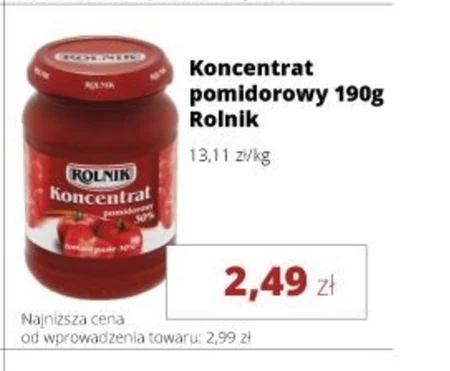 Koncentrat pomidorowy Rolnik