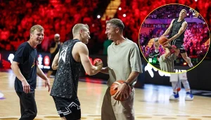 Piotr "Grabo" Grabowski i Robert Lewandowski dali prawdziwy show w przerwie meczu Francja - Polska