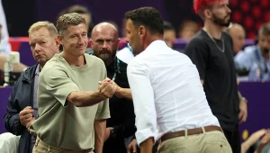 Igor Milicić przybił piątkę z Robertem Lewandowskim