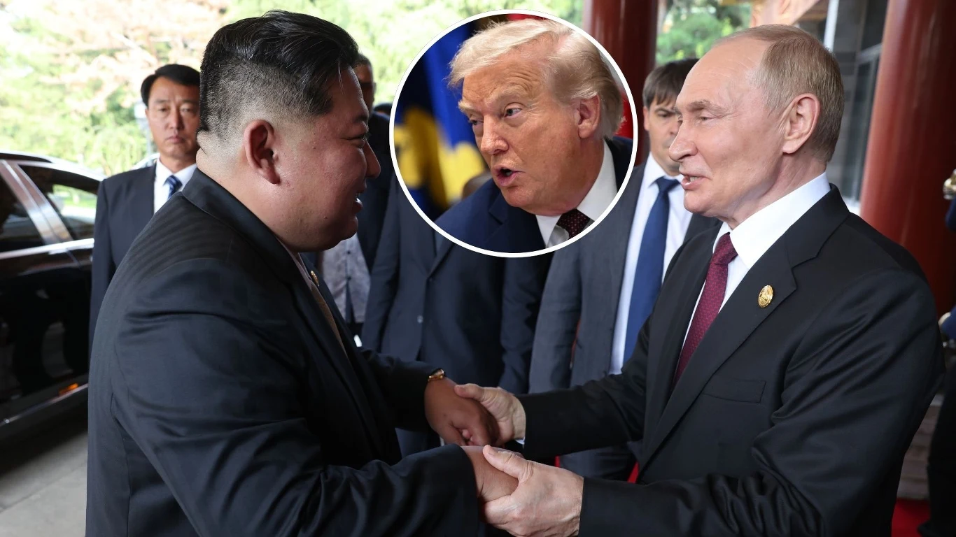 Kim Dzong Un oraz Władimir Putin w Pekinie Kim Dzong Un oraz Władimir Putin w Pekinie