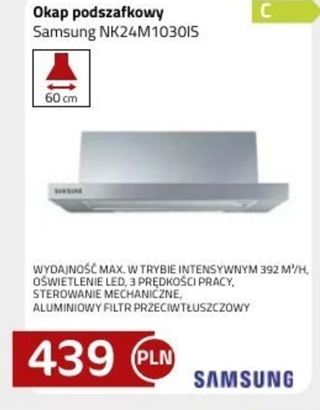Okap podszafkowy Samsung