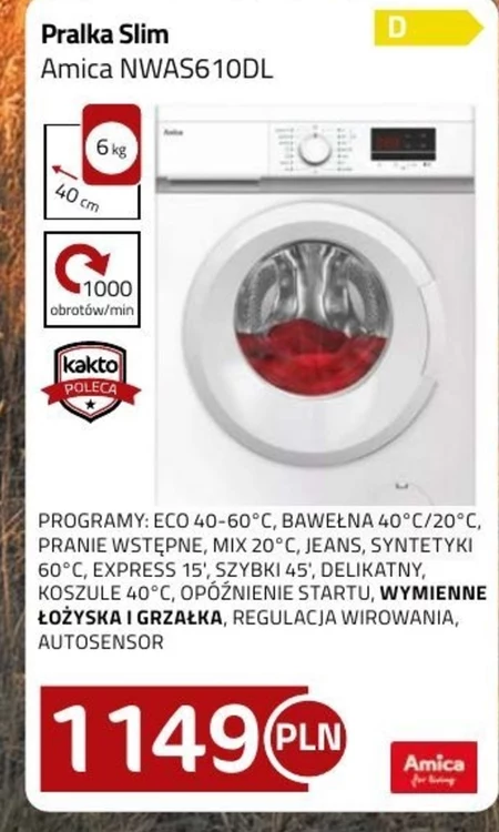 Pralka Amica