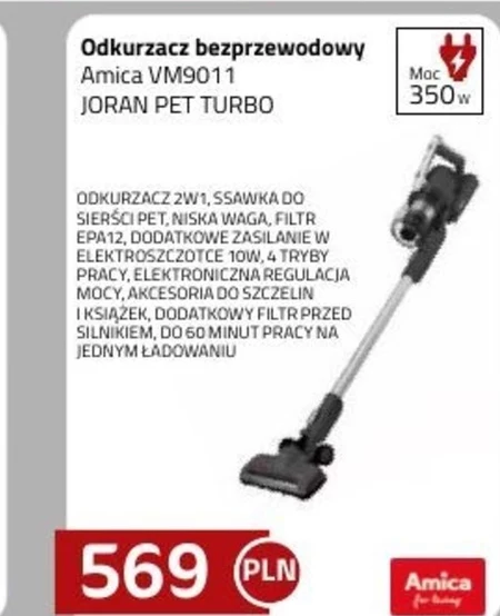 Odkurzacz bezprzewodowy Amica