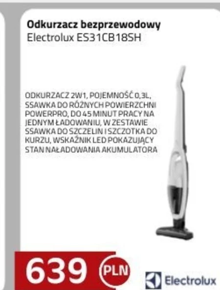 Odkurzacz bezprzewodowy Electrolux