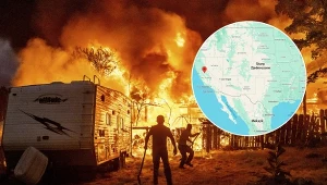 Płonie miasto poszukiwaczy złota. Ogień posuwa się błyskawicznie