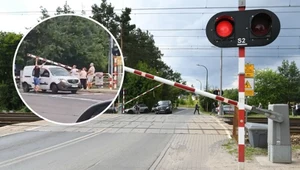 Wysiadła z auta i próbowała podnieść rogatkę. Niebezpieczne nagranie z Puszczykowa
