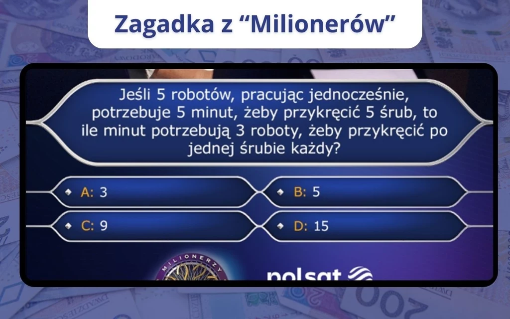 Pytanie z "Milionerów", na które aż 40% publiczności odpowiedziało błędnie Pytanie z "Milionerów", na które aż 40% publiczności odpowiedziało błędnie