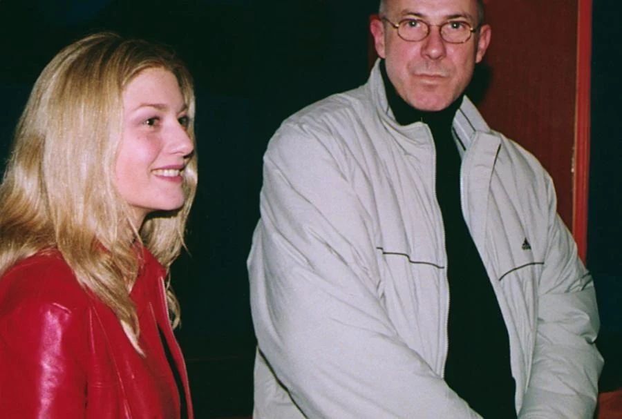 Edyta Olszówka i Piotr Machalica na premierze filmu "Tam i z powrotem", 2002 rok.