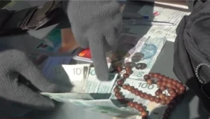 Zrzut ekranu z białoruskiej telewizji państwowej. Oskarżyli 26-latka z Polski o szpiegostwo