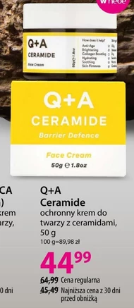 Krem ochronny do twarzy Q + a