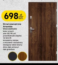 Drzwi zewnętrzne Orzech