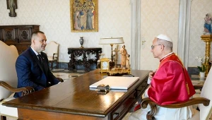 Watykan. Karol Nawrocki na audiencji u papieża Leona XIV