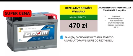 Akumulator rozruchowy Grom