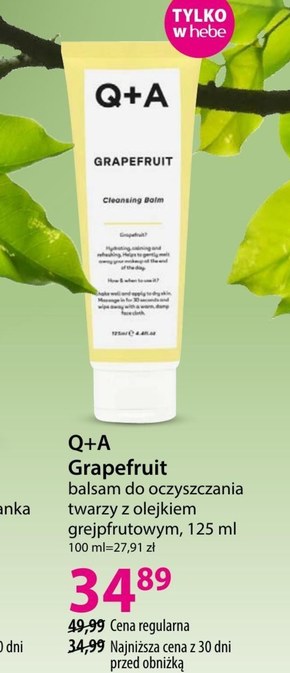 Balsam do demakijażu Q + a niska cena