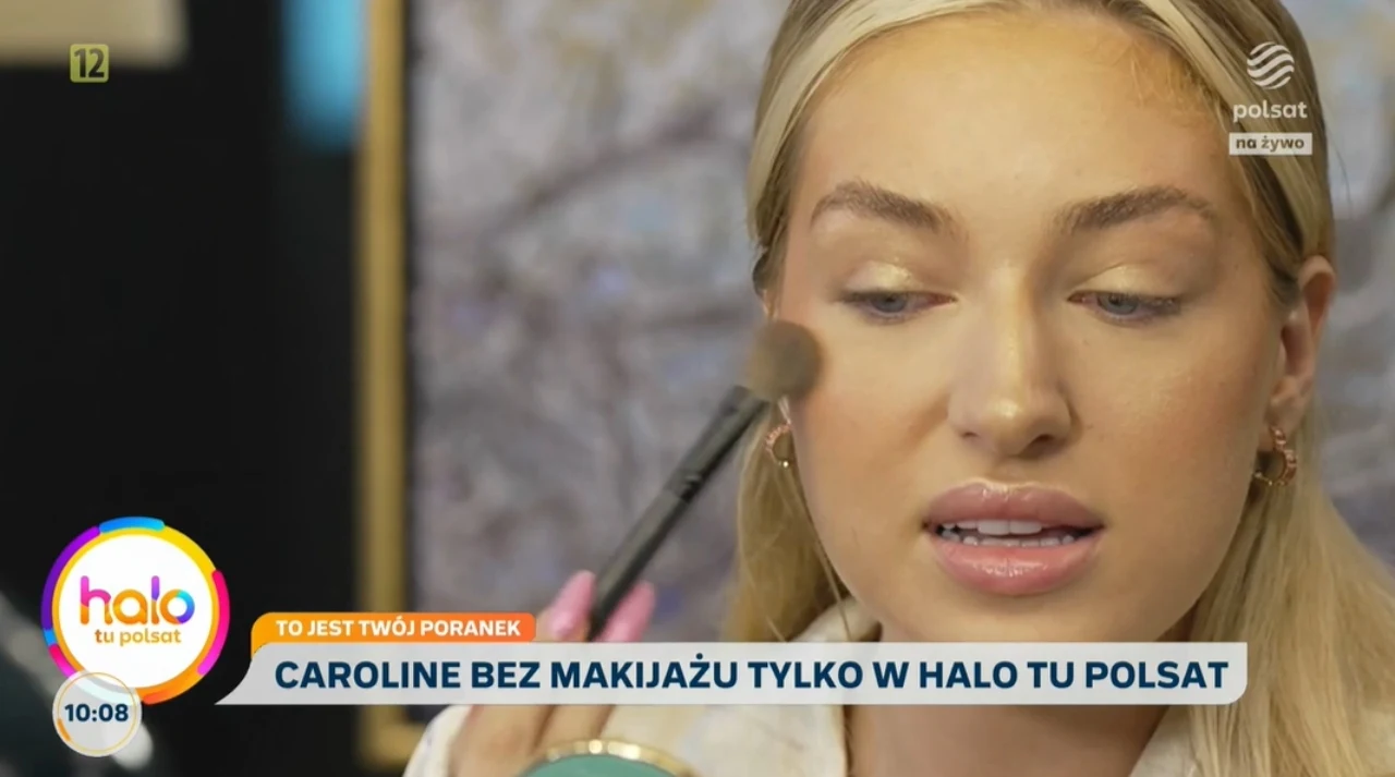 Caroline Derpienski w "halo tu polsat" zdradziła triki na makijaż w hollywoodzkim stylu