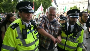 Protest Palestine Action w Londynie