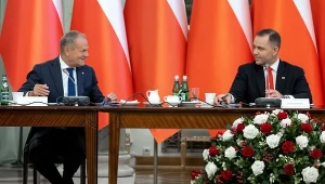 Premier Donald Tusk i prezydent Karol Nawrocki