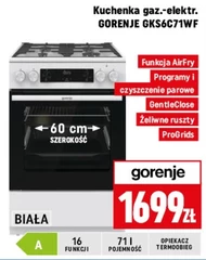 Kuchenka gazowo-elektryczna Gorenje