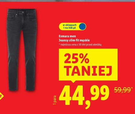 Jeansy męskie Esmara