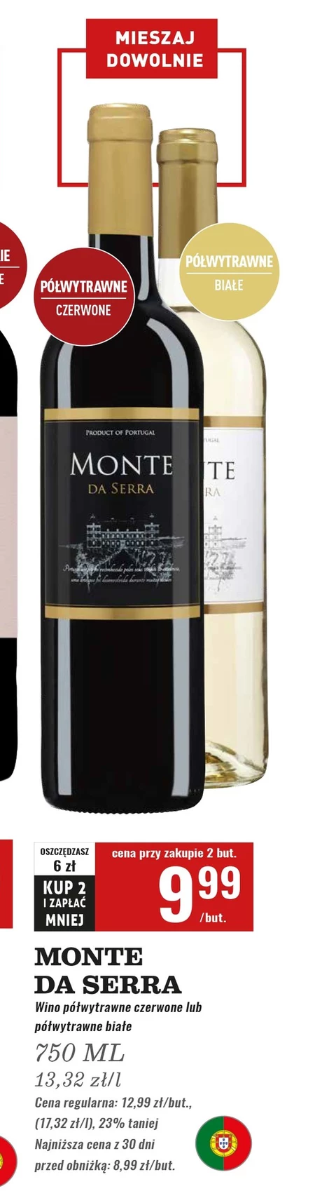 Wino półwytrawne Monte