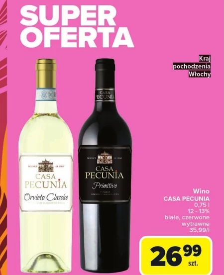 Сухе вино Casa Pecunia
