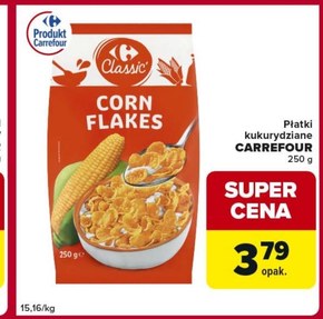 Płatki kukurydziane Carrefour niska cena