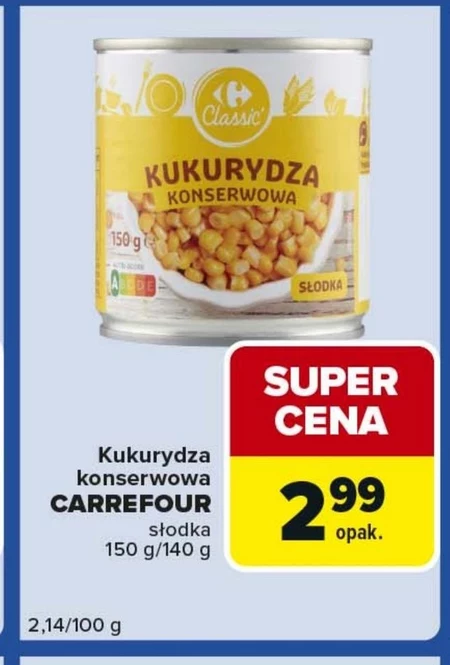 Kukurydza konserwowa Carrefour