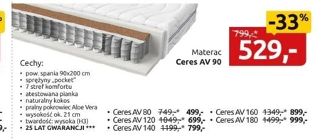 Materac Aloe Vera