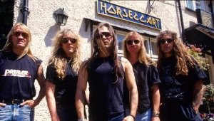 Iron Maiden w 1995 r. - od lewej: Nicko McBrain, Janick Gers, Blaze Bayley, Dave Murray i Steve Harris