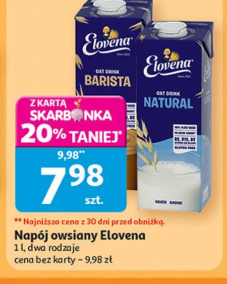 Napój owsiany Elovena