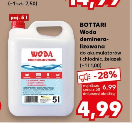 Woda deminarelizowana do żelazek Bottari