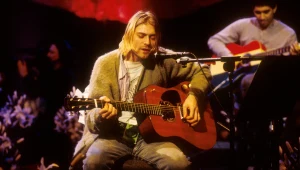 Kurt Cobain podczas koncertu Nirvany "MTV Unplugged"