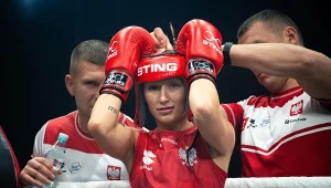 Angelika Krysztoforska w otoczeniu trenerów reprezentacji Polski