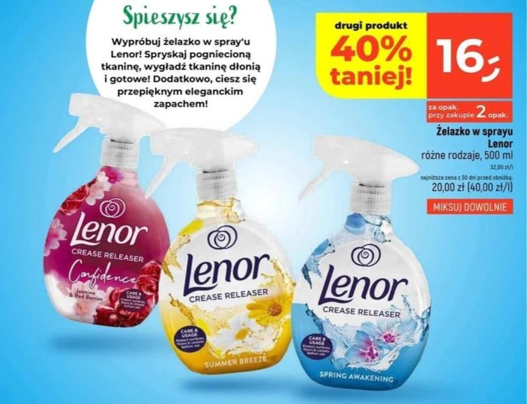 Żelazko w sprayu Lenor