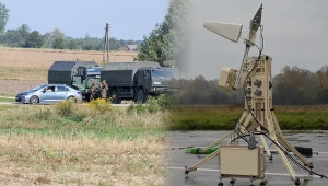 Dron spadł m.in. w okolicy Mniszkowa. Z prawej: fragment systemu SKYctrl