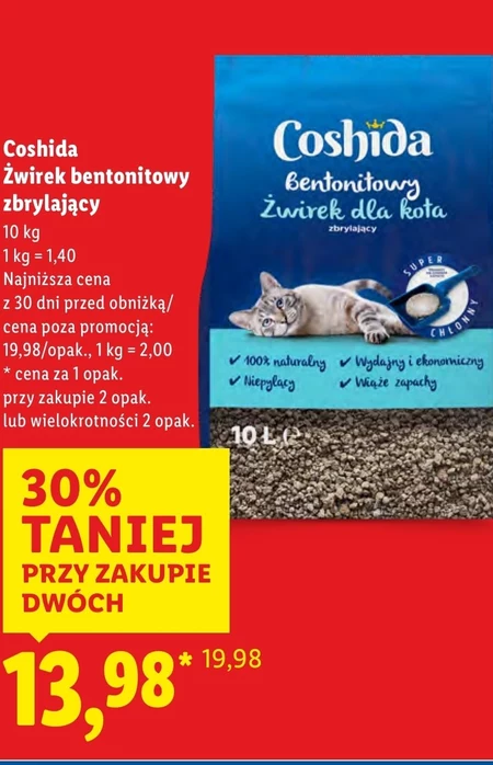 Żwirek bentonitowy Coshida