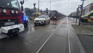 Zderzenie tramwajów w centrum Łodzi