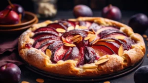 Francuska klasyka w nowej odsłonie. Tarte Tatin według Emiliana Castagny – ze śliwkami i pistacjami