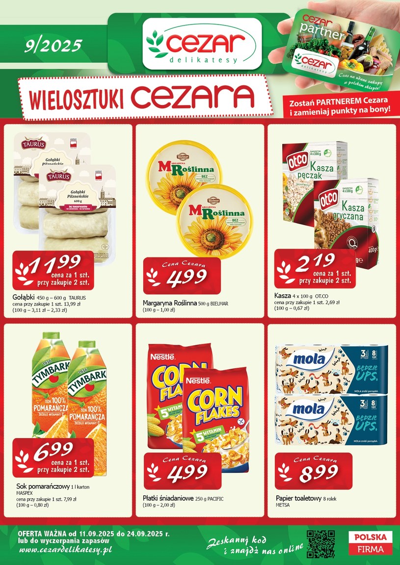 Gazetka promocyjna Delikatesy CEZAR - ważna od 11. 09. 2025 do 24. 09. 2025