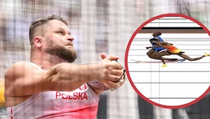 Paweł Fajdek, a w ramce fotofinisz maratonu, który rozstrzygnął o złoty medalu