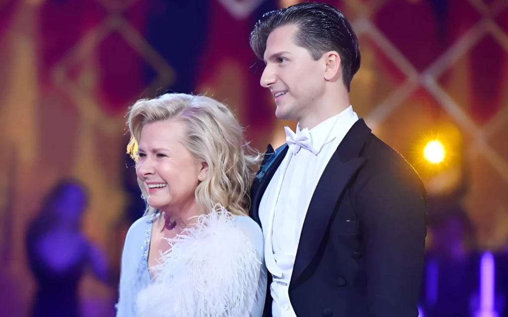 Barbara Bursztynowicz i Michał Kassin tuż po swoim pierwszym tańcu